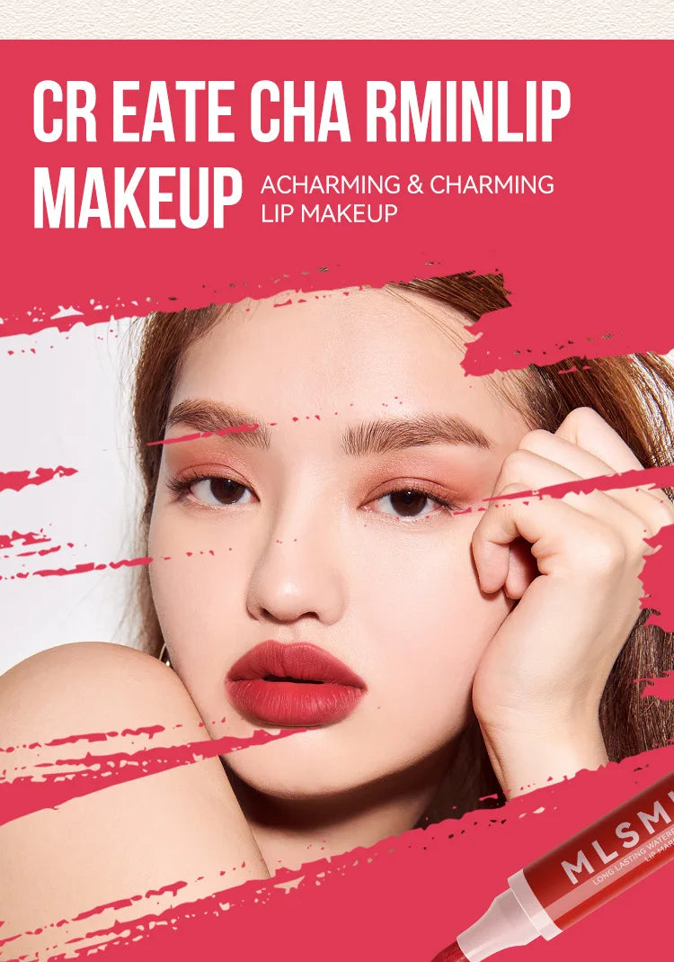 Hydrating Waterproof Lip Stain Matte Lip Liner Marker Pen Lipstick Lasting Colour Lipstick Contour Pen with A Natural Effect
