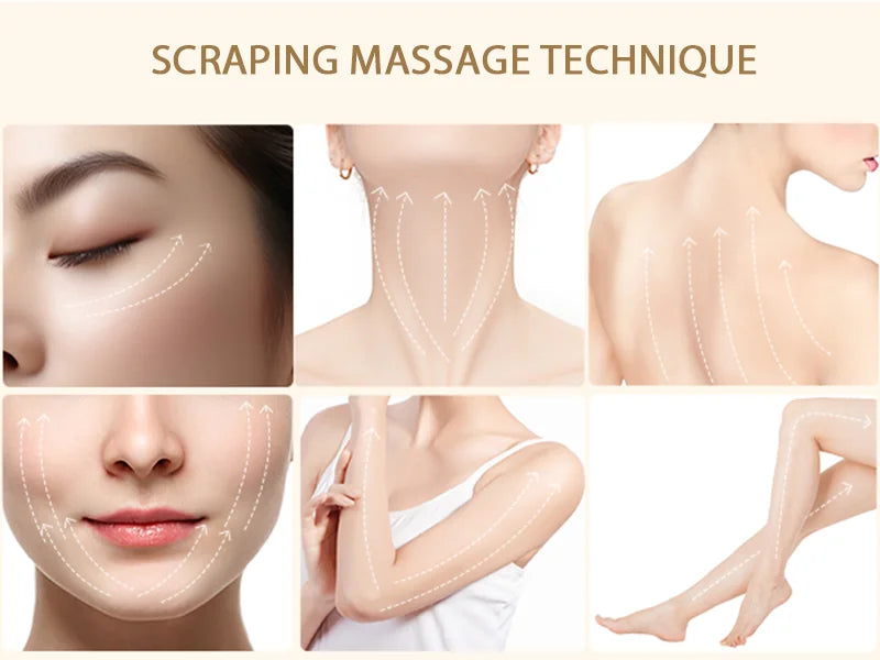 ANLAN Electric Guasha Massager EMS Face Lifting Anti-aging Remove Edema Firming Skin Clod Heat Scraping Skincare Beauty Device