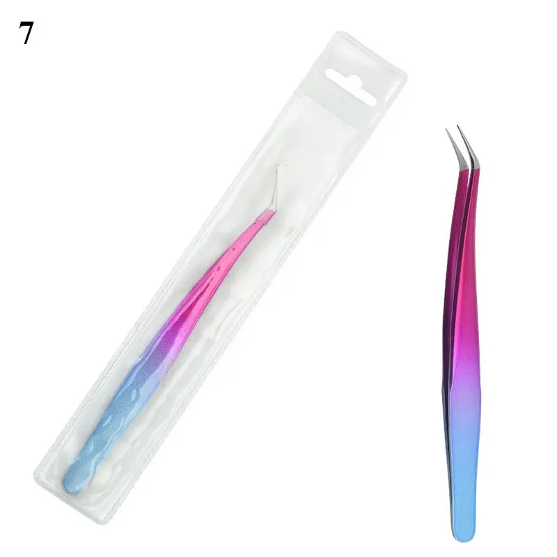 Eyelash Curved Tweezers Lash Extension Nippers Lash Applicator Lash Grafting Item Lash Picking Tool Ultra Fine Makeup Tool