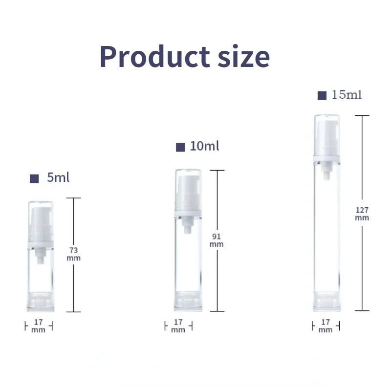 Liquid Foundation Travel Bottle 5/10/15ml Cosmetics Eye Cream Vacuum Fine Mist Spray Bottle Travel Portable