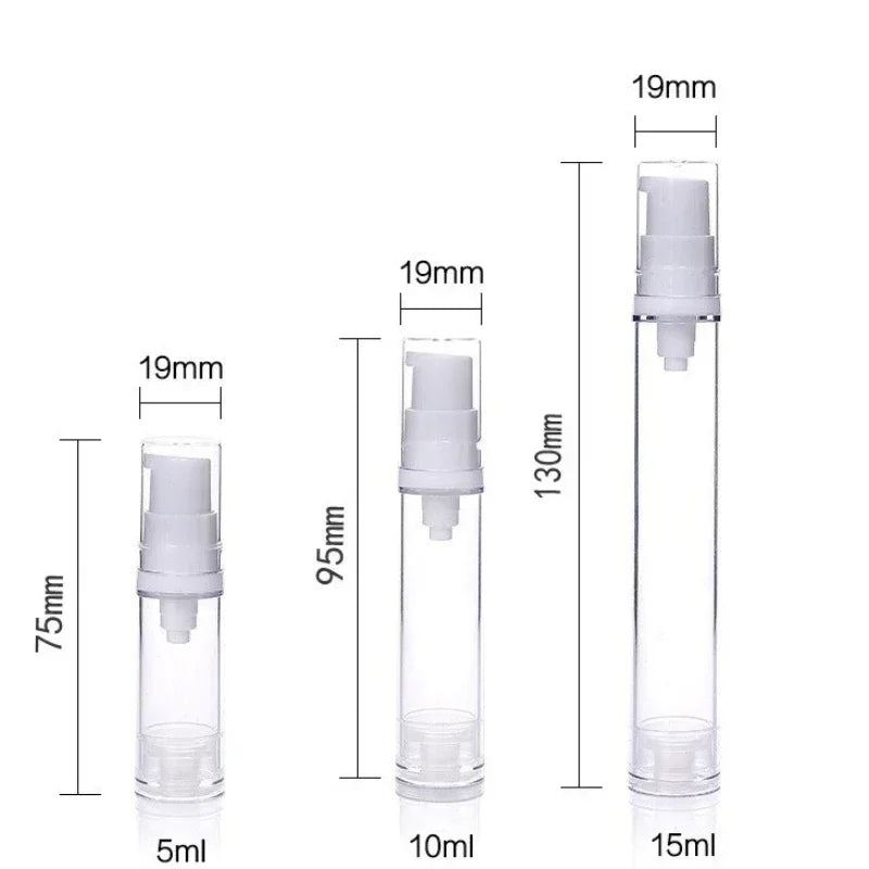 Liquid Foundation Travel Bottle 5/10/15ml Cosmetics Eye Cream Vacuum Fine Mist Spray Bottle Travel Portable