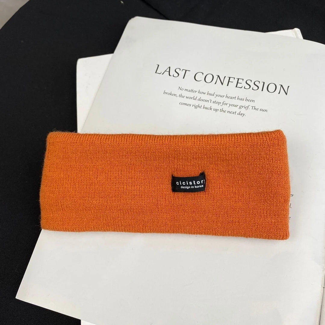 Autumn and winter high stretch knitted yoga headband face wash headband, hair tie outdoor warm headband