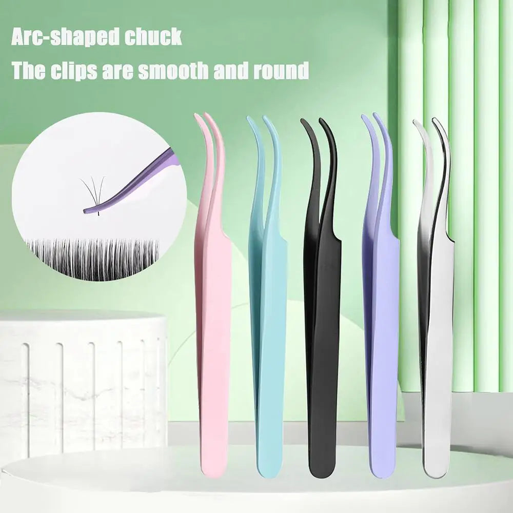 Eyelash Curved Tweezers Lash Extension Nippers Lash Applicator Lash Grafting Item Lash Picking Tool Ultra Fine Makeup Tool