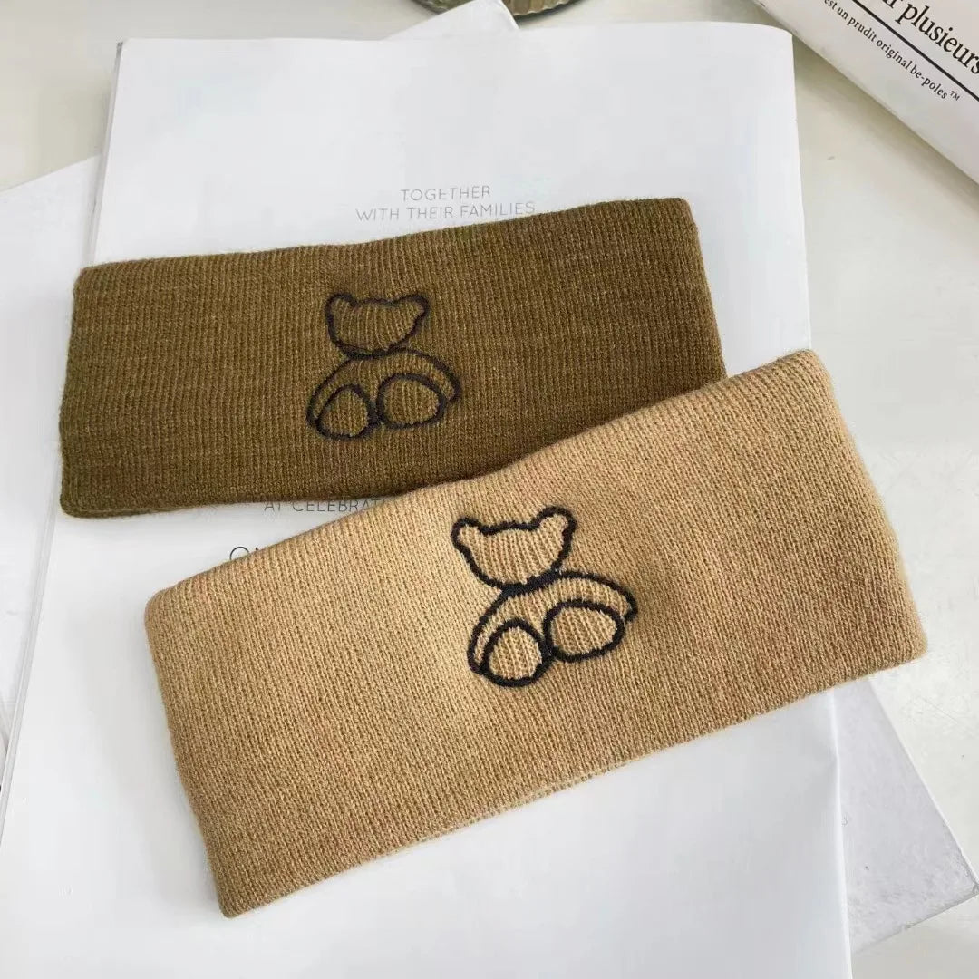 Autumn and winter high stretch knitted yoga headband face wash headband, hair tie outdoor warm headband