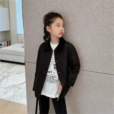 Stocked 2023 new Autumn Winter Windproof Children's Cotton Clothes Girls Quilted Cotton Coat high quality jacket