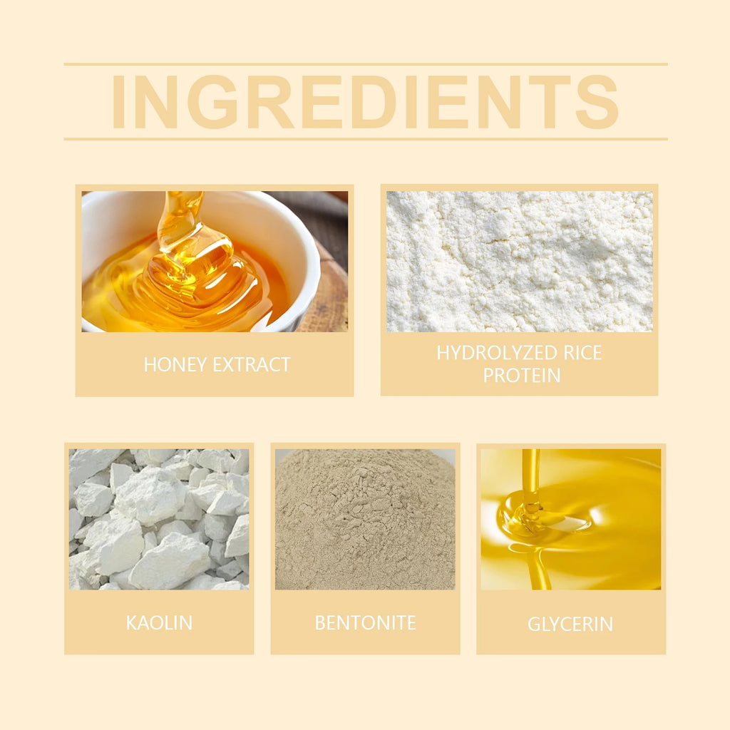 Rice & Honey Face Mask Moisturizing Fade Dark Spot Hydrating Repair Brightening Shrink Pore Hydrating Mask Glowing Skin Care