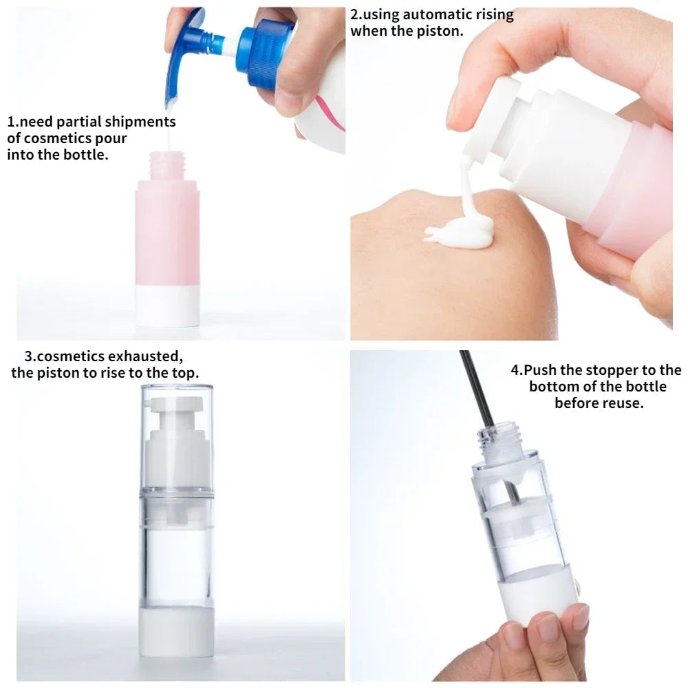 Liquid Foundation Travel Bottle 5/10/15ml Cosmetics Eye Cream Vacuum Fine Mist Spray Bottle Travel Portable