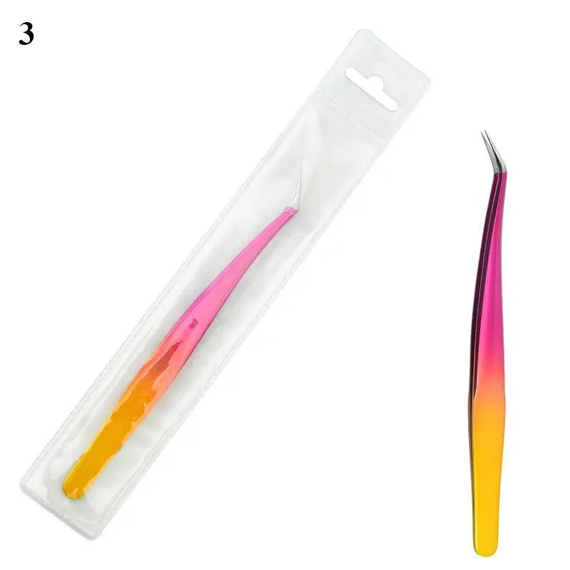 Eyelash Curved Tweezers Lash Extension Nippers Lash Applicator Lash Grafting Item Lash Picking Tool Ultra Fine Makeup Tool