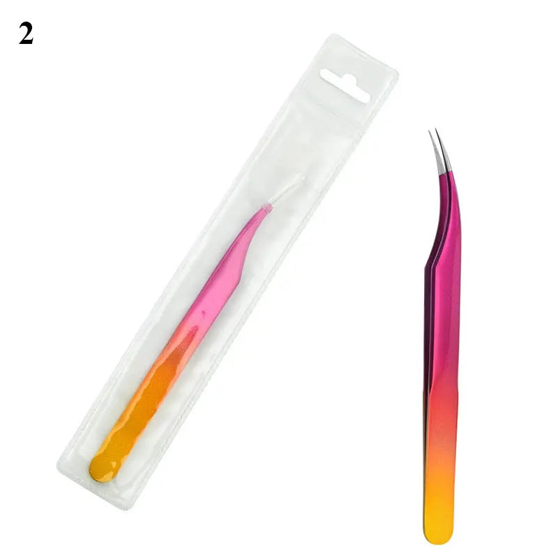 Eyelash Curved Tweezers Lash Extension Nippers Lash Applicator Lash Grafting Item Lash Picking Tool Ultra Fine Makeup Tool