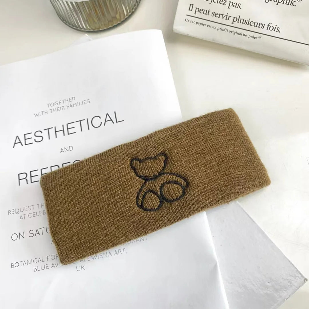 Autumn and winter high stretch knitted yoga headband face wash headband, hair tie outdoor warm headband