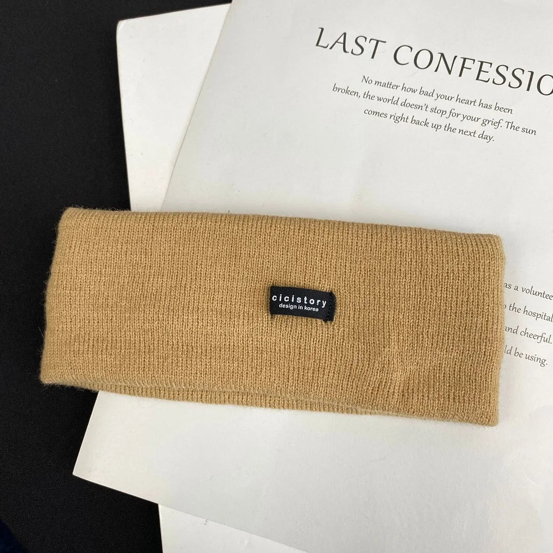 Autumn and winter high stretch knitted yoga headband face wash headband, hair tie outdoor warm headband