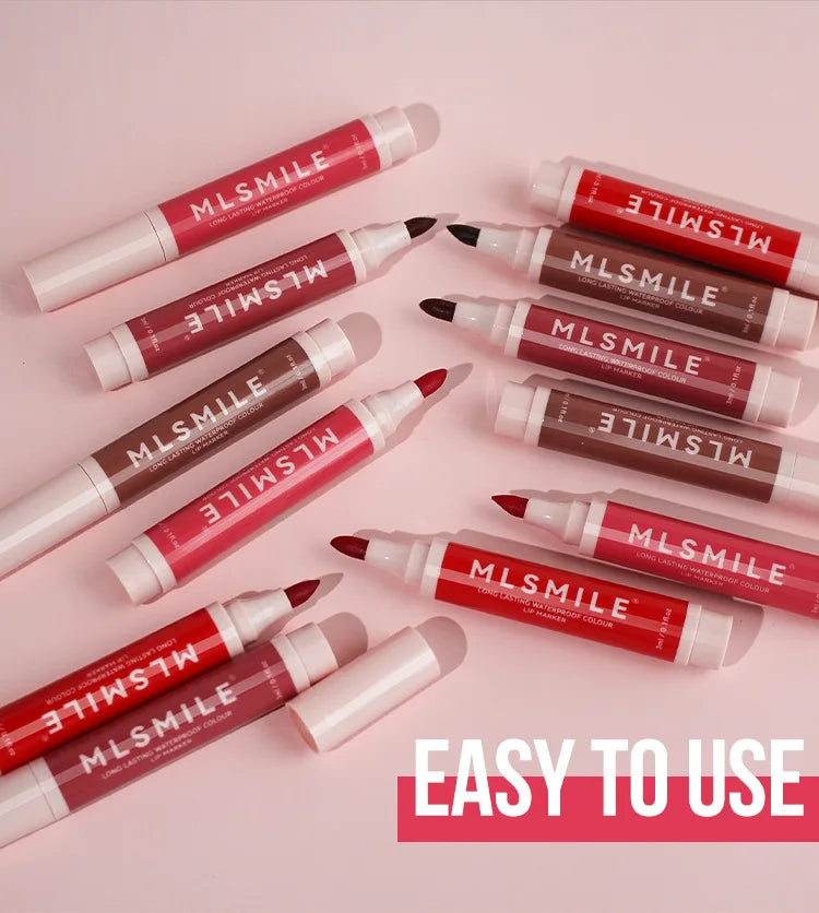 Hydrating Waterproof Lip Stain Matte Lip Liner Marker Pen Lipstick Lasting Colour Lipstick Contour Pen with A Natural Effect
