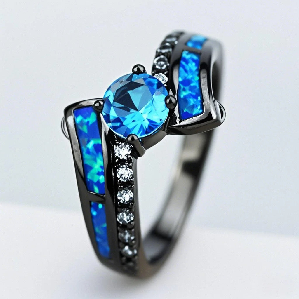 JieLing Luxury Rhodium Plated Zircon Rings with Pink Stone Accents Elegant Engagement Promise Wedding Jewelry Gifts for Women
