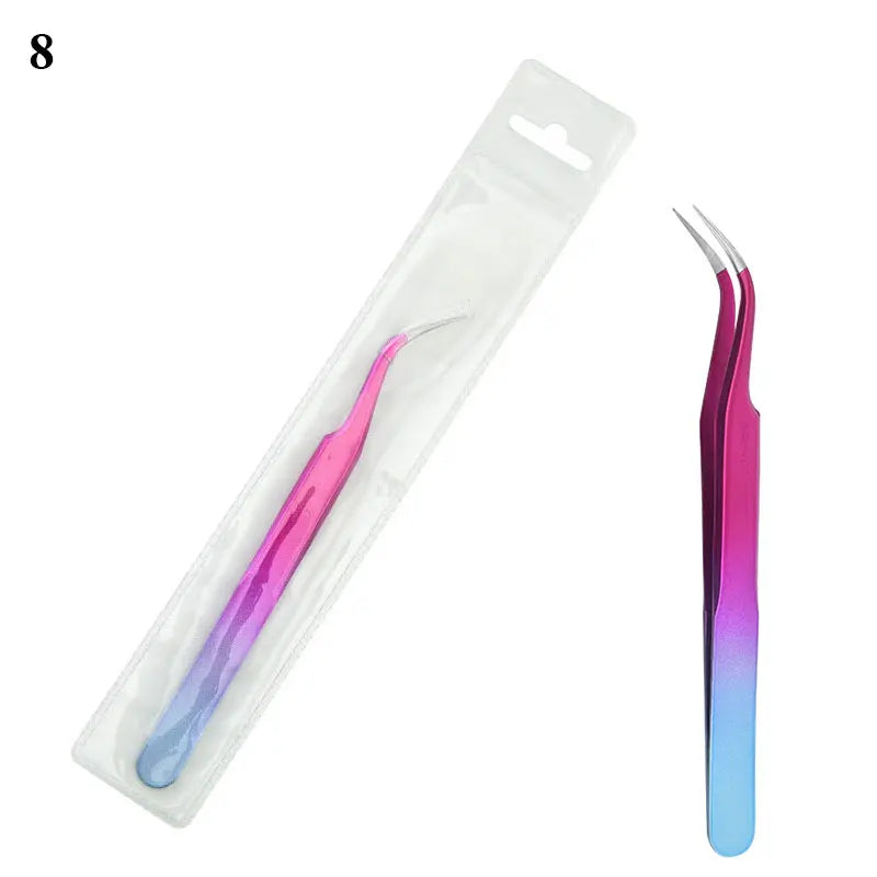 Eyelash Curved Tweezers Lash Extension Nippers Lash Applicator Lash Grafting Item Lash Picking Tool Ultra Fine Makeup Tool