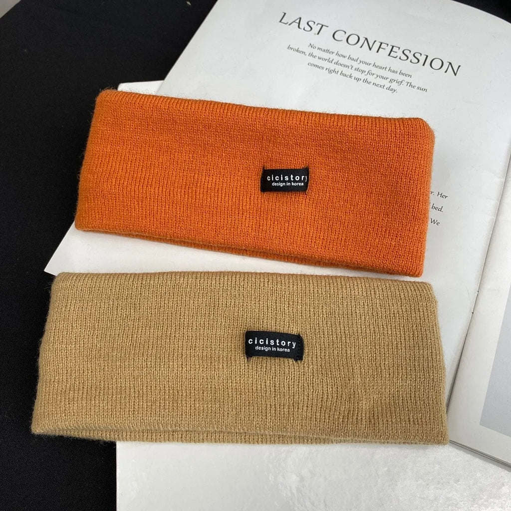 Autumn and winter high stretch knitted yoga headband face wash headband, hair tie outdoor warm headband