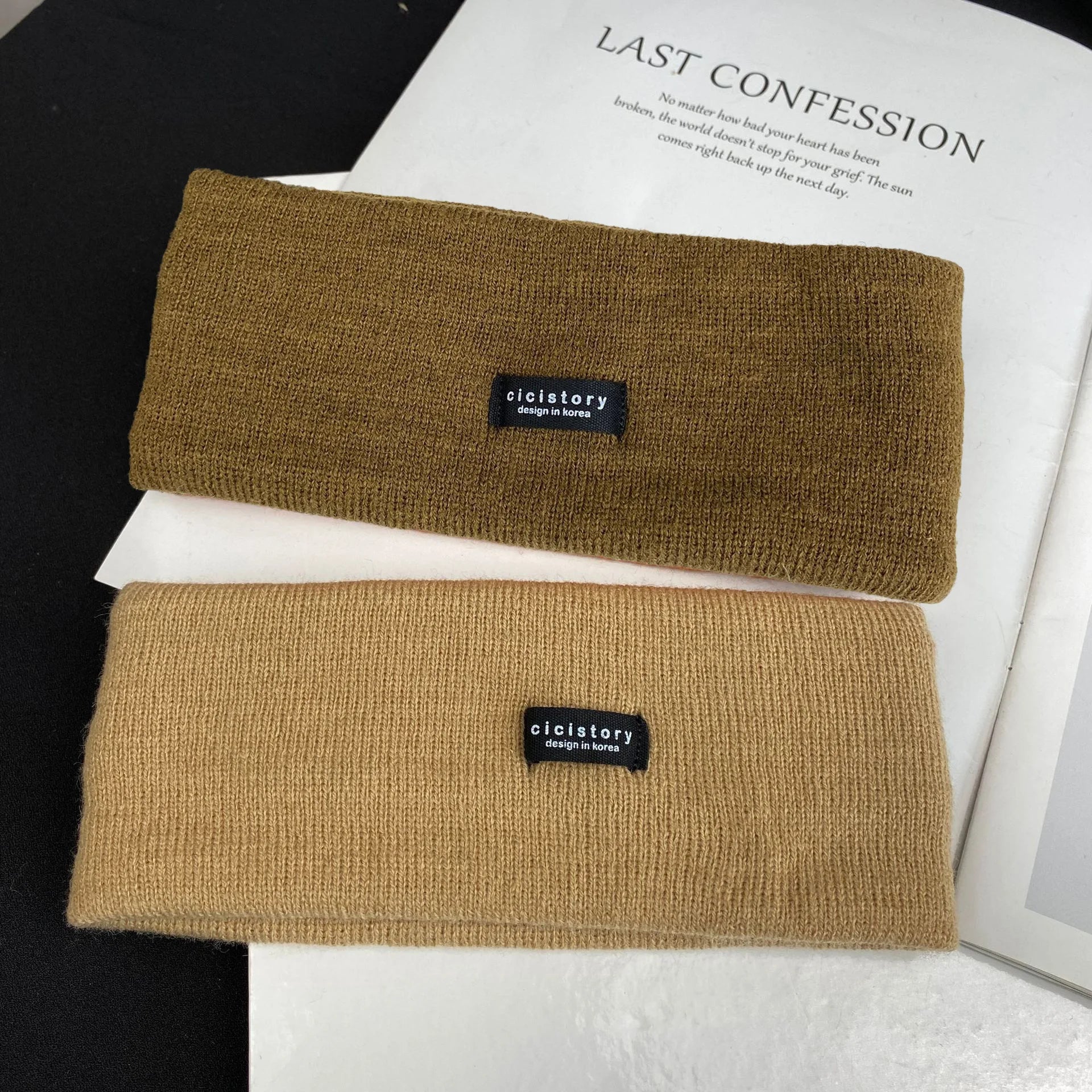 Autumn and winter high stretch knitted yoga headband face wash headband, hair tie outdoor warm headband