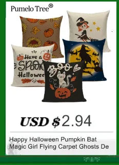 Merry Halloween Trick or Treat Happy Halloween Demon Creative  Festival Decor Home Adult Birthday Decoration Bed Cushion Cover