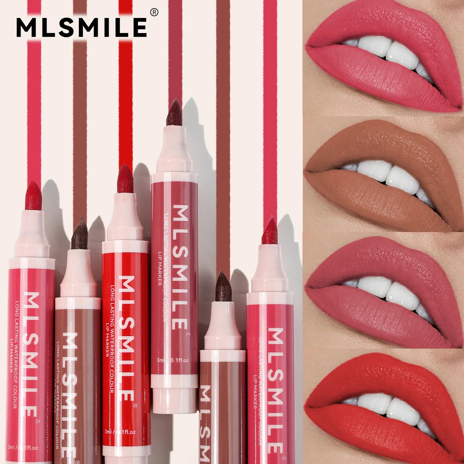 Hydrating Waterproof Lip Stain Matte Lip Liner Marker Pen Lipstick Lasting Colour Lipstick Contour Pen with A Natural Effect
