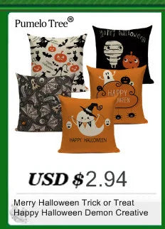 Merry Halloween Trick or Treat Happy Halloween Demon Creative  Festival Decor Home Adult Birthday Decoration Bed Cushion Cover